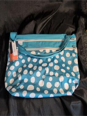 Esembly Day Bag DB Dapple Dot Blue/White Polka Dot Tote shoulder Bag